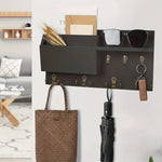 Estante de Pared de Madera con Organizador