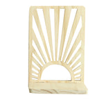 Estante de Pared de Madera Calada en Forma de Abanico