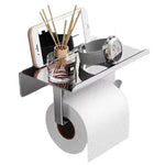 Portarrollos de Baño de Acero Inoxidable con Soporte para Móvil
