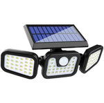 Lámpara Solar de Pared con Sensor de Movimiento (Triple Cabezal)