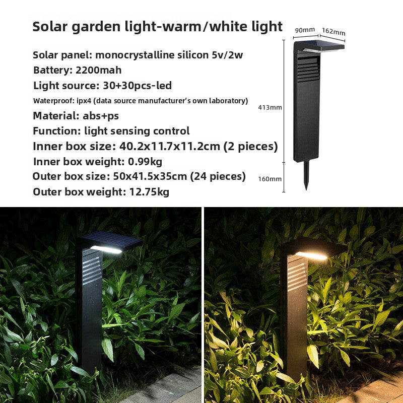 Lámpara Solar de Césped para Jardín Exterior