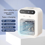 Mini Ventilador Enfriador Portátil con Humidificador