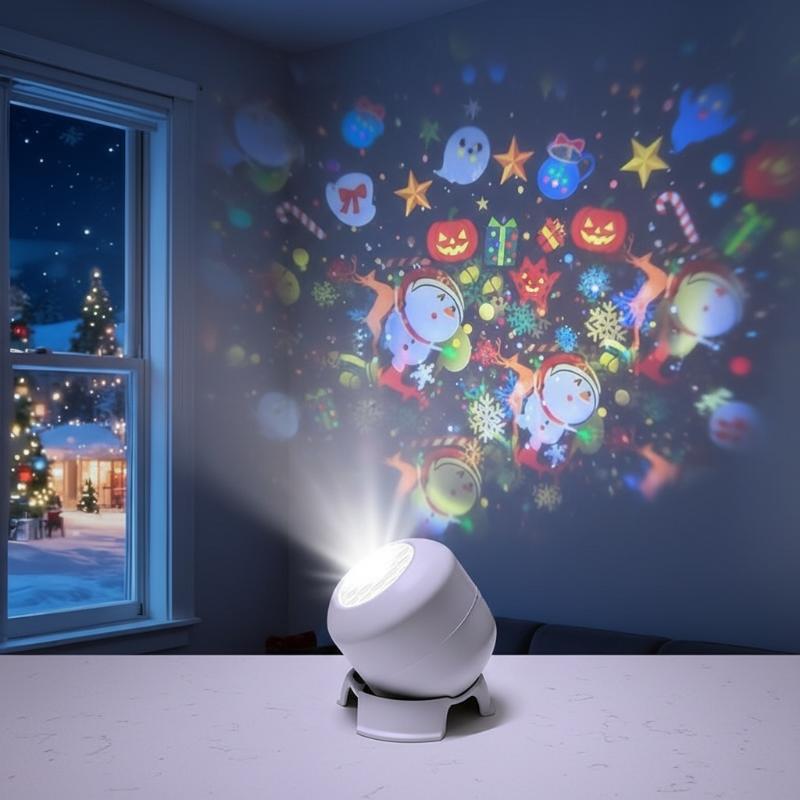 Proyector LED de Copos de Nieve Giratorio