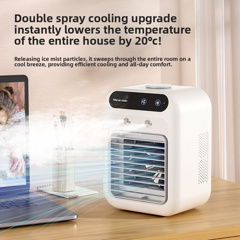 Mini Ventilador Enfriador Portátil con Humidificador