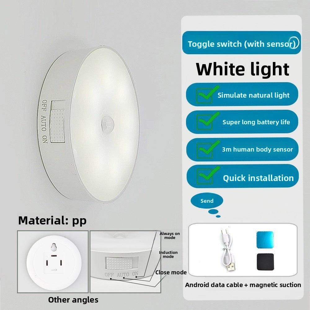 Luz Nocturna con Sensor de Movimiento Recargable