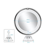 Espejo de Maquillaje LED con Luz de Relleno, Aumento 10X y Interruptor Táctil