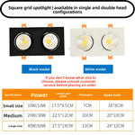 Foco Doble Empotrable Antideslumbrante