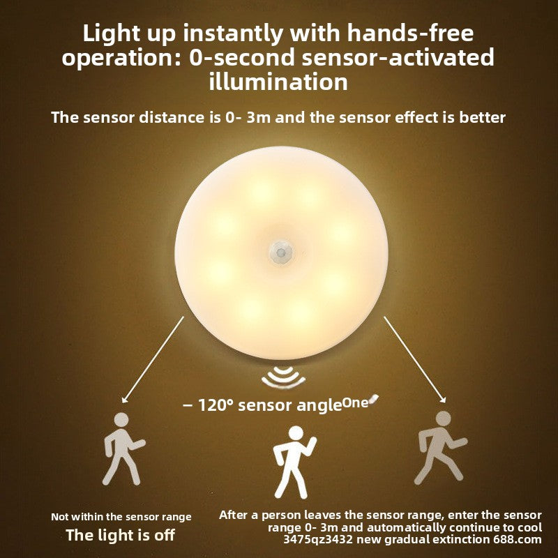 Luz Nocturna con Sensor de Movimiento Recargable