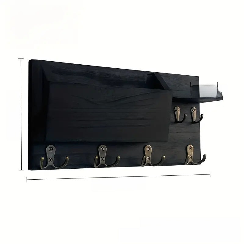 Estante de Pared de Madera con Organizador