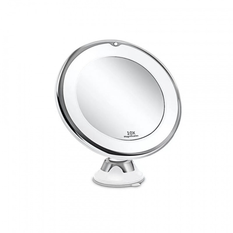 Espejo de Maquillaje LED con Luz de Relleno, Aumento 10X y Interruptor Táctil