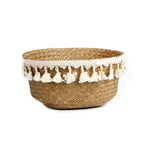 Cesta de Paja Plegable para Macetas Estilo Nórdico