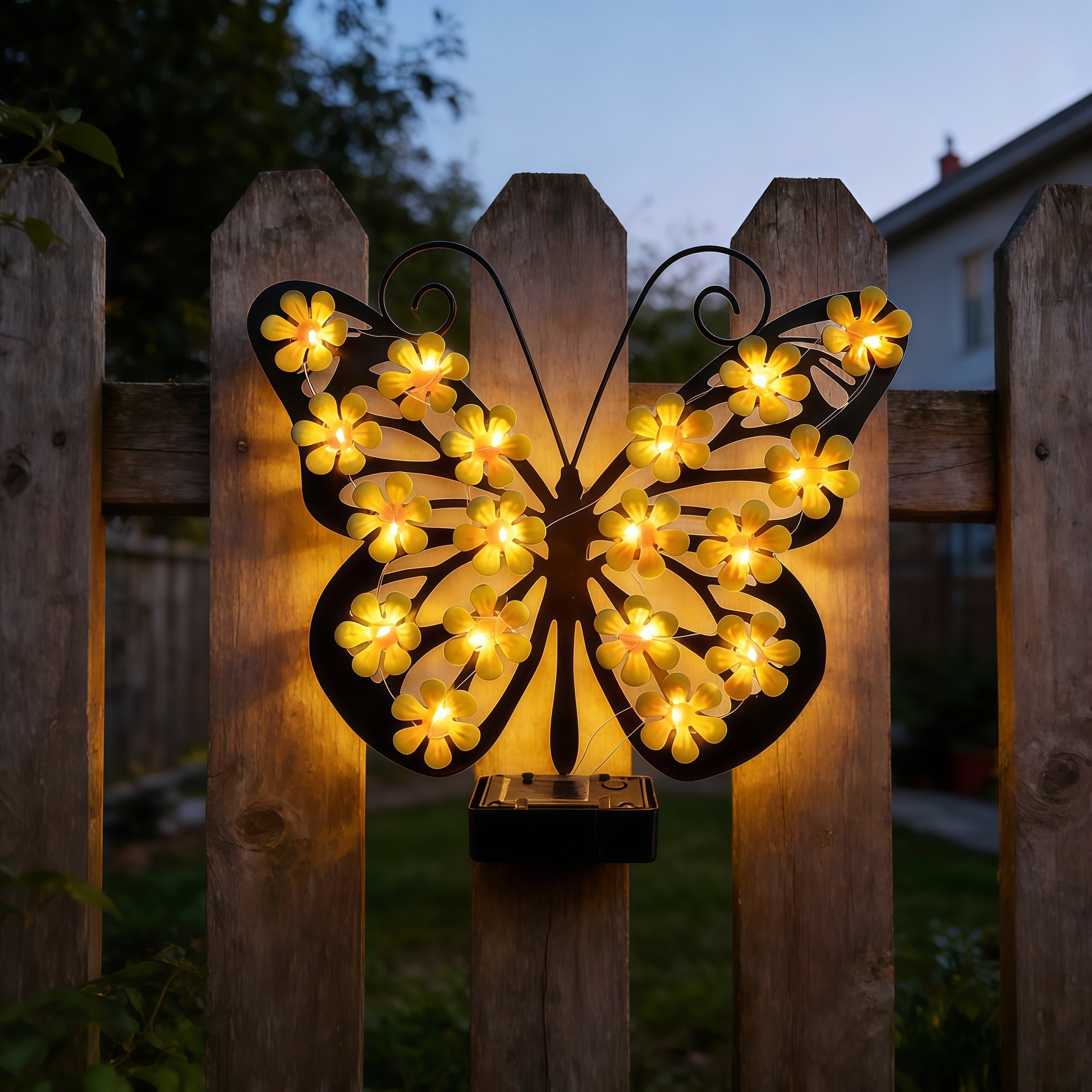 Luz Solar de Pared con Diseño de Mariposa para Jardín Exterior