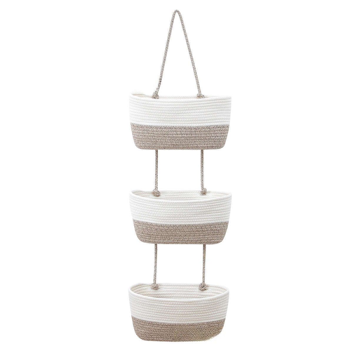 Cesta Organizadora de Cuerda de Algodón para Pared