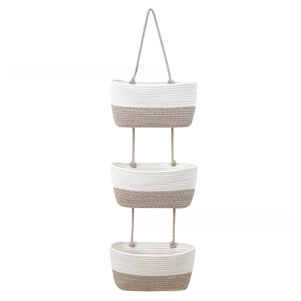 Cesta Organizadora de Cuerda de Algodón para Pared